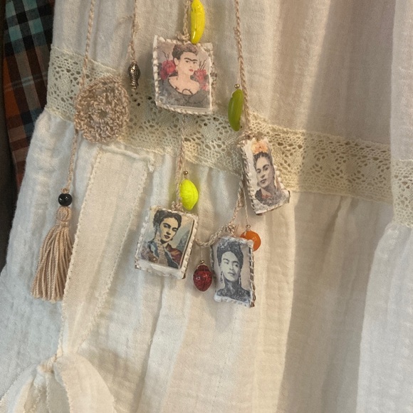 Hand Crafted Accessories - Hand Crafted Multicolor Frida Kahlo Necklace